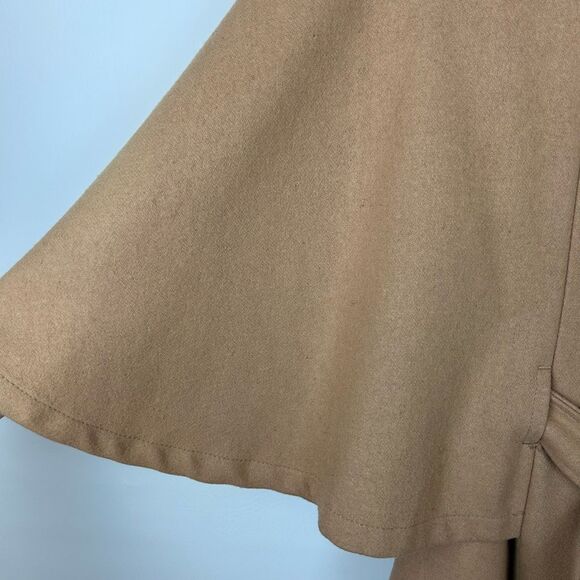 Steve Madden pea coat cape brown camel womens size large quiet luxury short - Picture 5 of 11